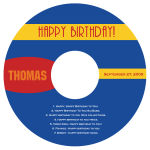 CD Sport Birthday Labels